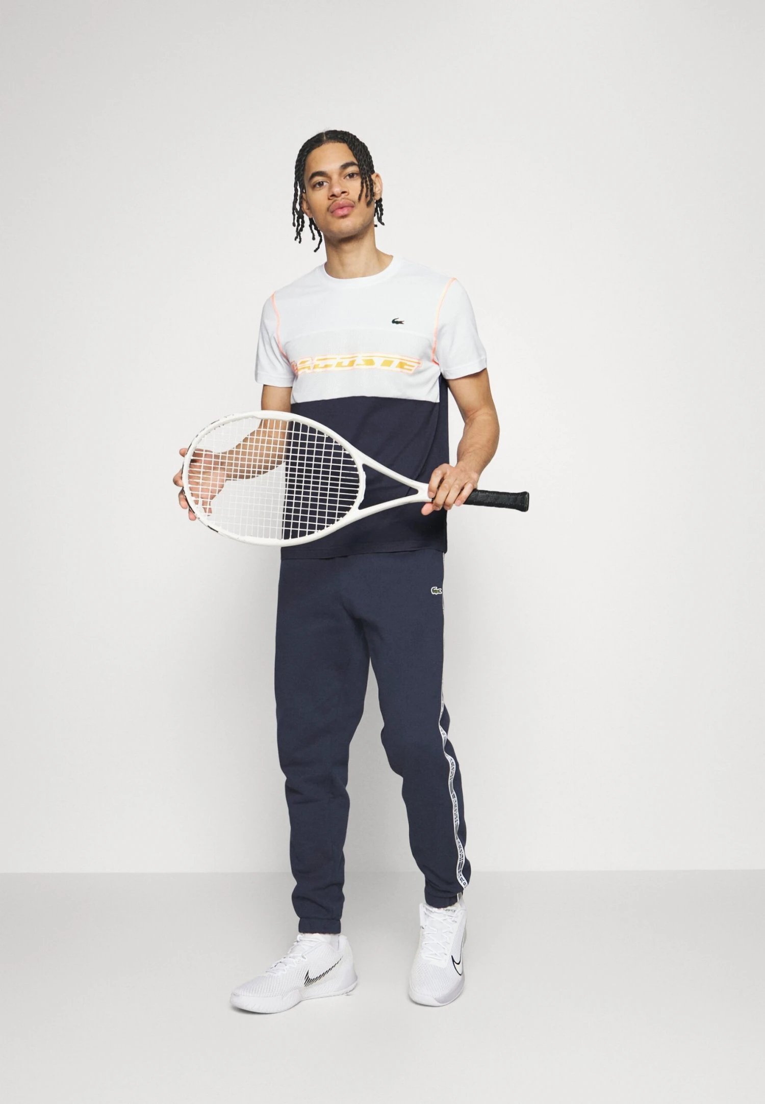 Lacoste Sport Sport T-Shirt - White/Blue Night/Flashy Orange 2 Lacoste Sport Sport T-Shirt - White/Blue Night/Flashy Orange - Afbeelding 2