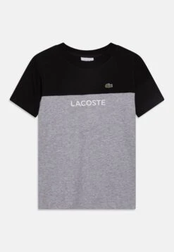 Lacoste Unisex - T-Shirt Print - Black/Silver Chine