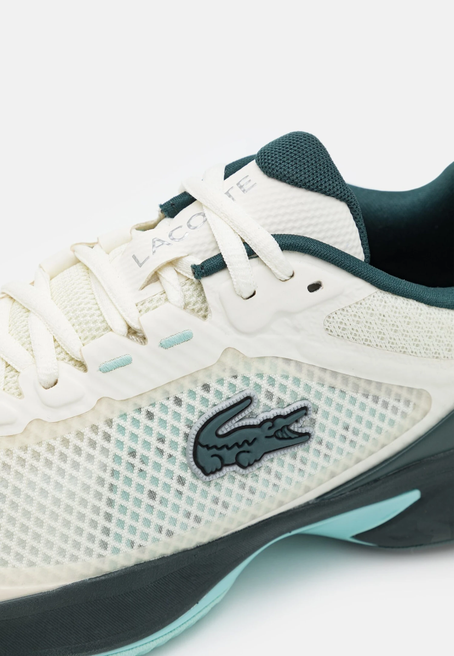 Lacoste Sport Tech Point - Tennisschoenen Voor Kleibanen - Off White/Dark Green 6 Lacoste Sport Tech Point - Tennisschoenen Voor Kleibanen - Off White/Dark Green - Afbeelding 6