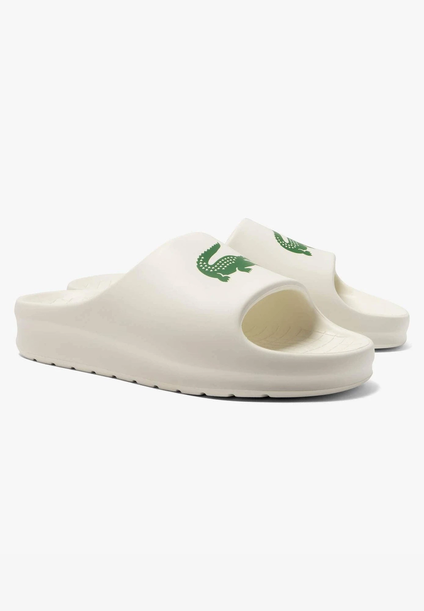 Lacoste Serve Slide 1 Cma - Badslippers - Off Wht/Dk Grn 2 Lacoste Serve Slide 1 Cma - Badslippers - Off Wht/Dk Grn - Afbeelding 2