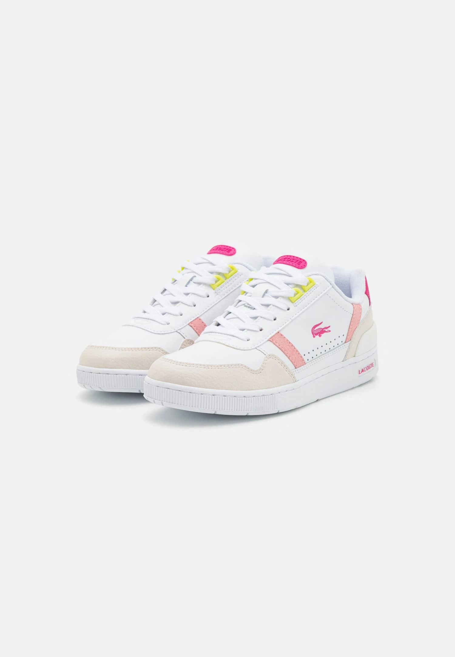 Lacoste T-Clip- Sneakers Laag - White/Pink 3 Lacoste T-Clip- Sneakers Laag - White/Pink - Afbeelding 3