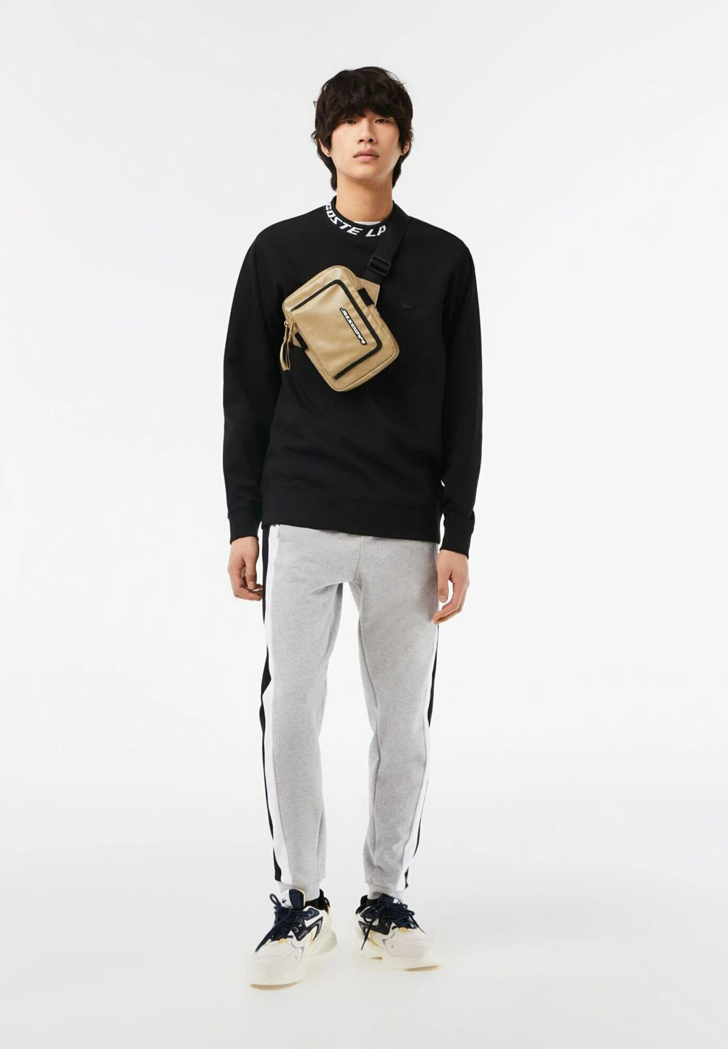 Lacoste Trainingsbroek - Gris Chine Noir Blanc 2 Lacoste Trainingsbroek - Gris Chine Noir Blanc - Afbeelding 2