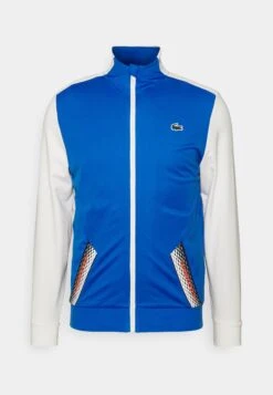 Lacoste Sport Tennis Jacket Tapered - Trainingsvest - Kingdom/Flour-Flour-Kingdom -Lacoste 1485e12777c04e2691c02cfefdbda5ef