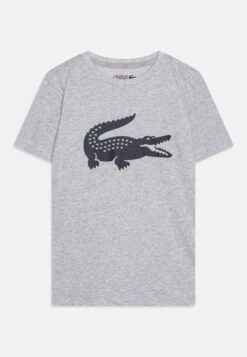 Lacoste Sport Unisex - T-Shirt Print - Silver Chine/Navy Blue