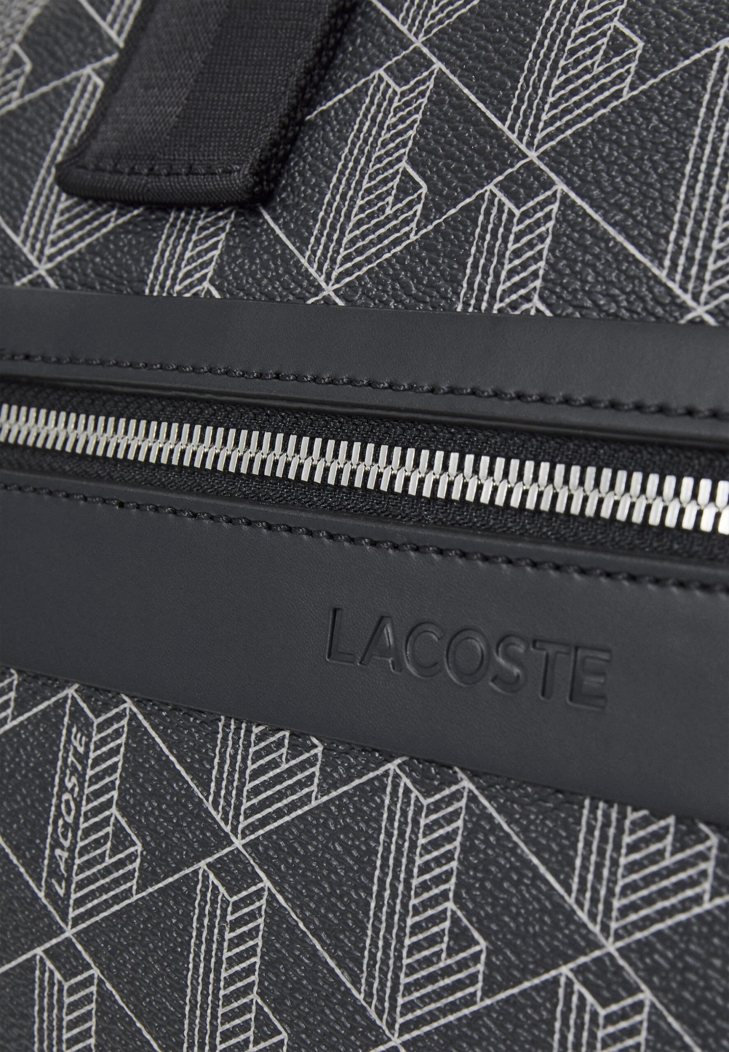 Lacoste The Blend Unisex - Weekendtas - Monogram Noir Gris 6 Lacoste The Blend Unisex - Weekendtas - Monogram Noir Gris - Afbeelding 6