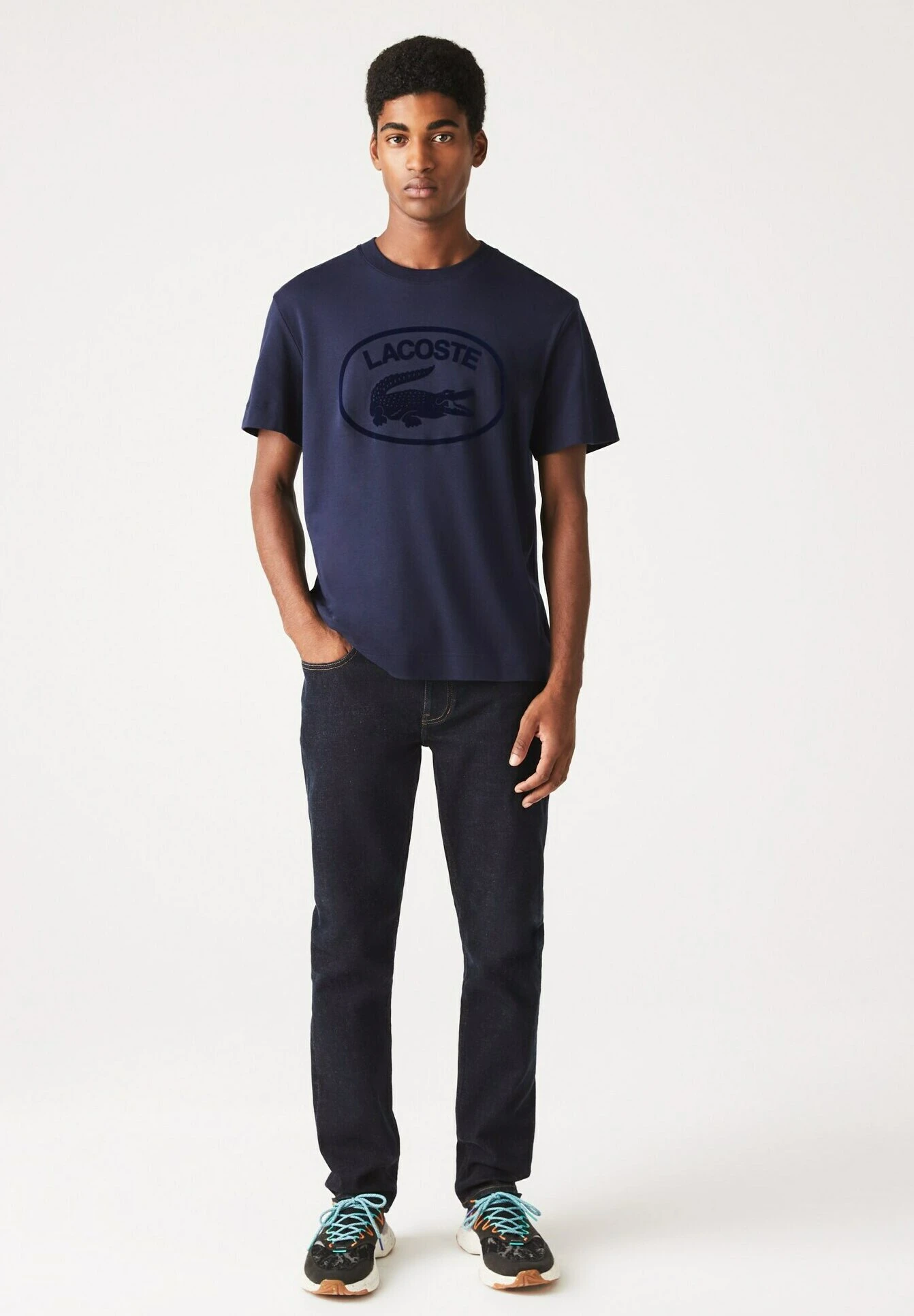 Lacoste T-Shirt Print - Bleu Marine 2 Lacoste T-Shirt Print - Bleu Marine - Afbeelding 2