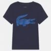 Lacoste Sport Big Logo Unisex - Sport T-Shirt - Navy Blue/Kingdom
