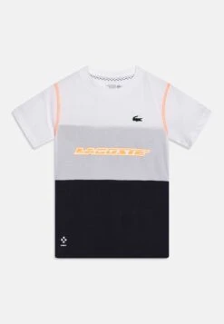 Lacoste 21 Lacoste Sport Unisex - Sport T-Shirt - White/Blue Night/Flashy Orange