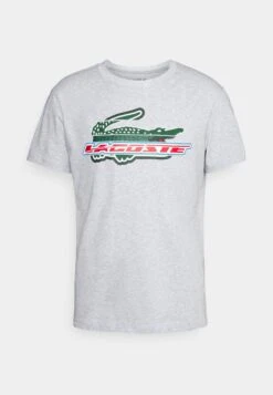 Lacoste Sport Logo Croc - T-Shirt Print - Gris Chiné -Lacoste 264138498c9746b2b7fe2230b86c04be