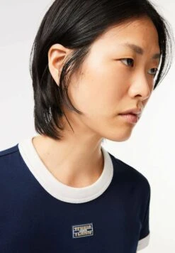 Lacoste T-Shirt Print - Navy Blue Flour -Lacoste 2b85b564a0ef457b84f58819566b2a82