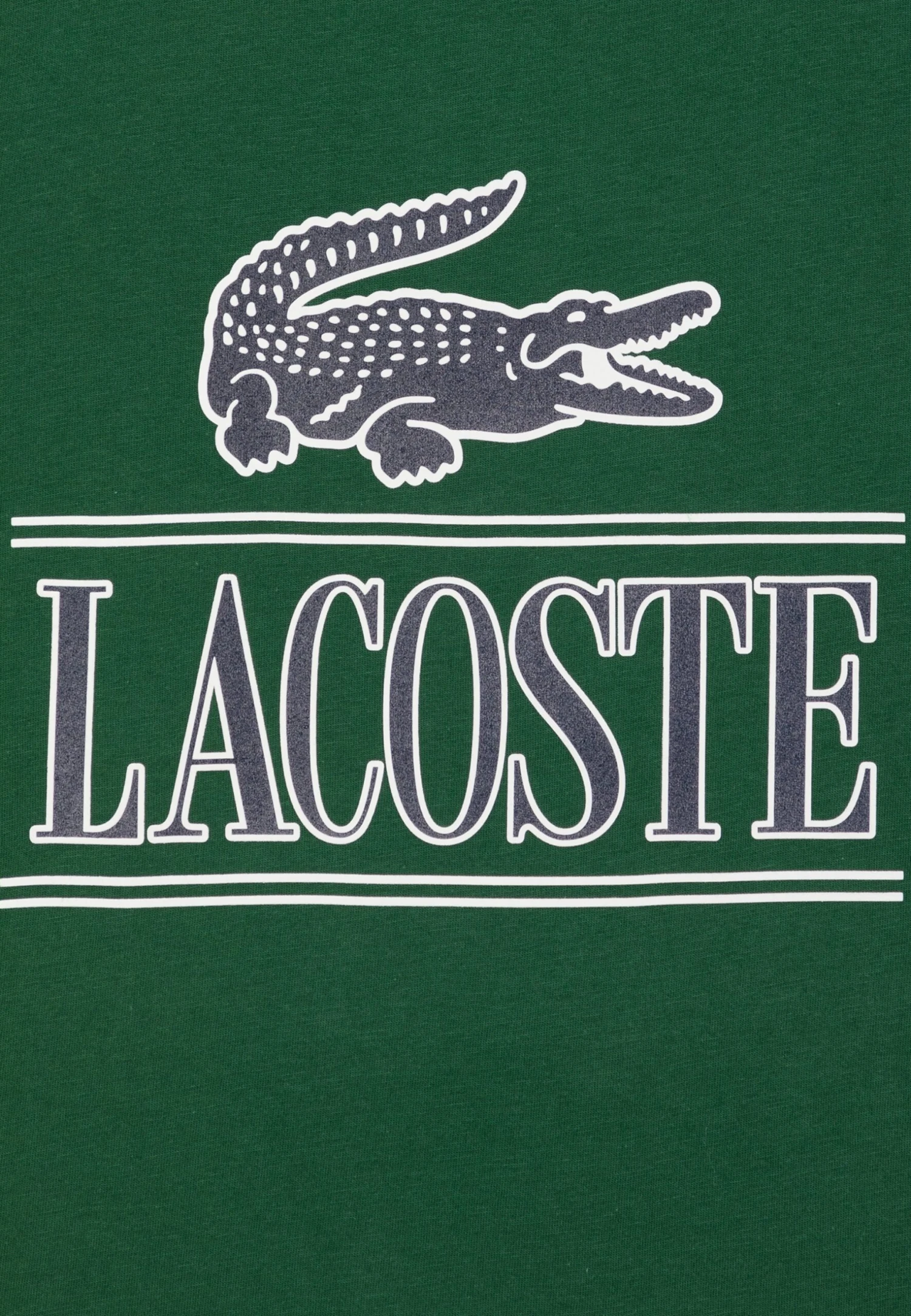 Lacoste Tee Big Croco And Script - T-Shirt Print - Green 3 Lacoste Tee Big Croco And Script - T-Shirt Print - Green - Afbeelding 3