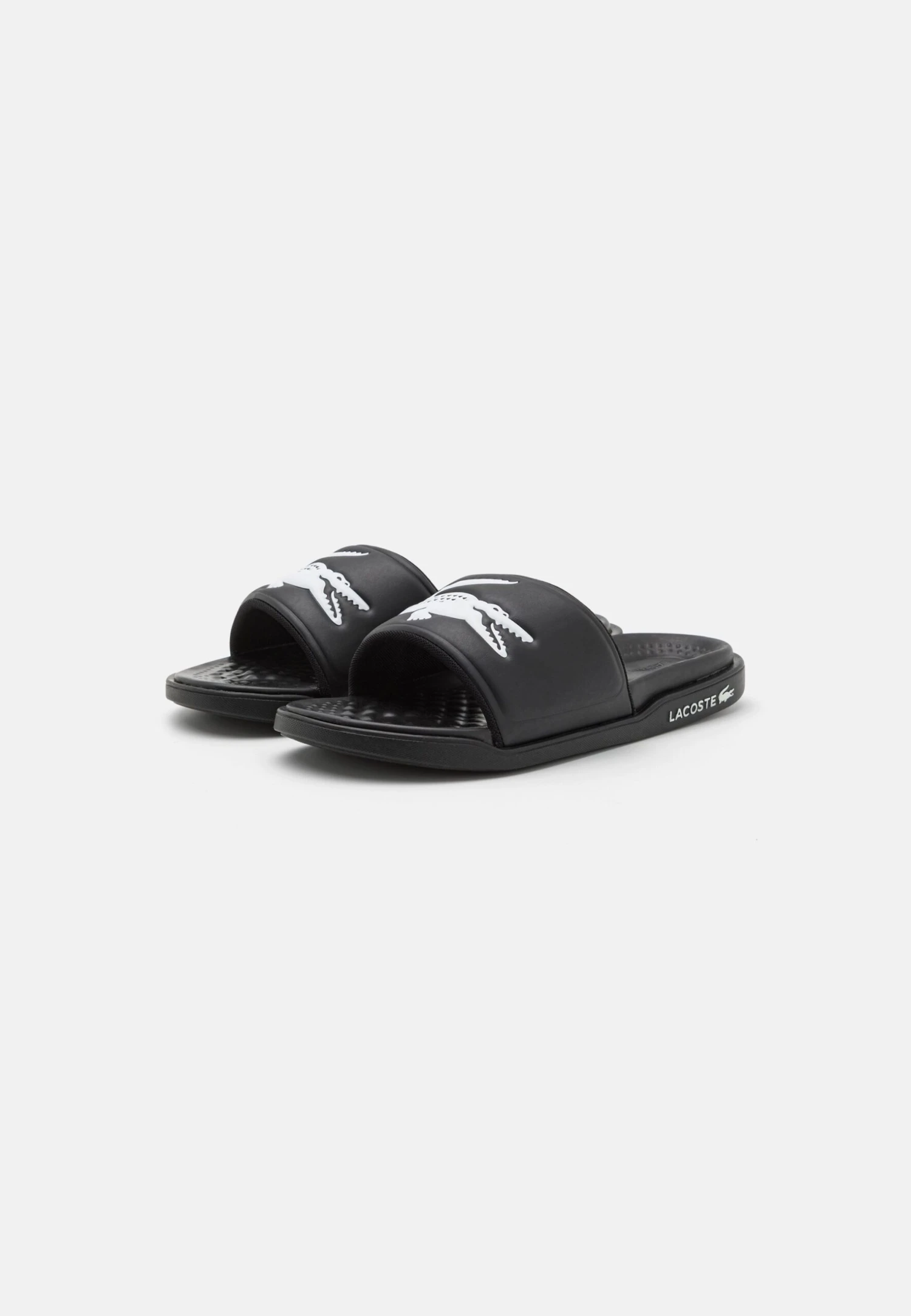Lacoste Serve Slide Dual - Badslippers - Black/White 2 Lacoste Serve Slide Dual - Badslippers - Black/White - Afbeelding 2