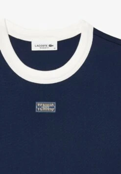 Lacoste T-Shirt Print - Navy Blue Flour -Lacoste 31ddb1f0a7414fe0a71e2c9b58953357