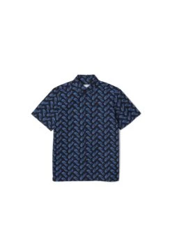 Lacoste Chemise Mc Enfant - Overhemd - Bleu Marine Bleu