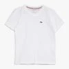 Lacoste Boy V-Neck Tee - T-Shirt Basic - Blanc