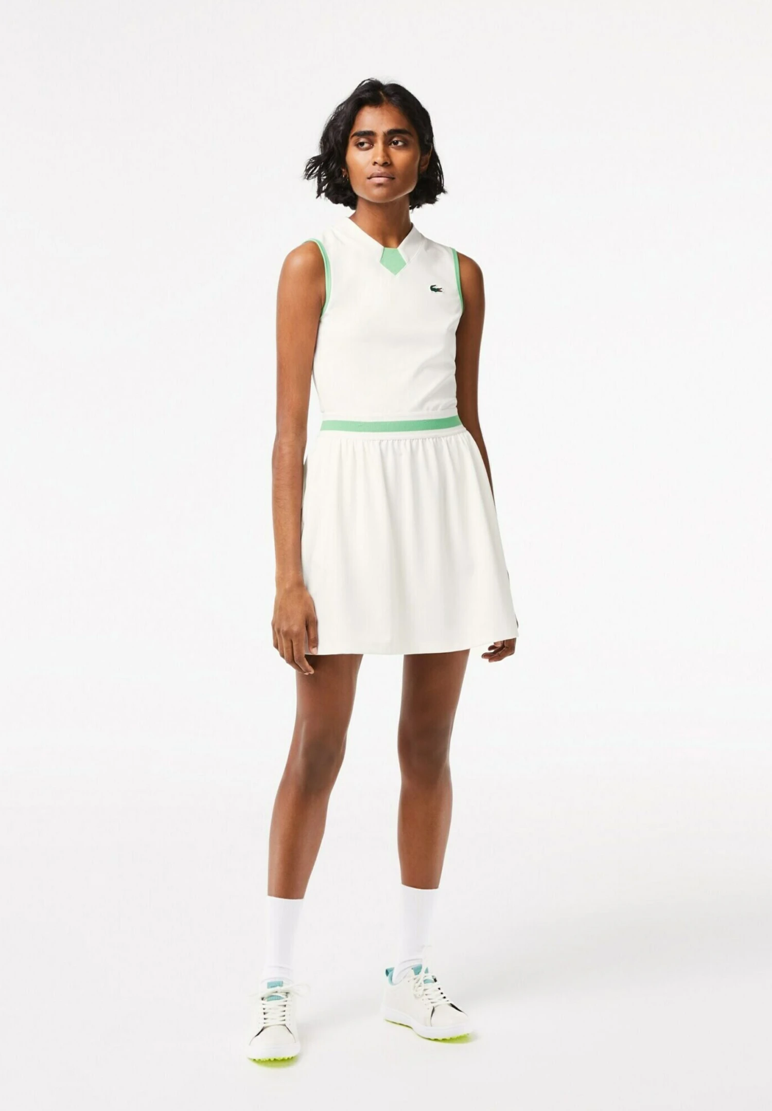 Lacoste Sport Golf Dress - Jurken - Blanc Vert 1 Lacoste Sport Golf Dress - Jurken - Blanc Vert