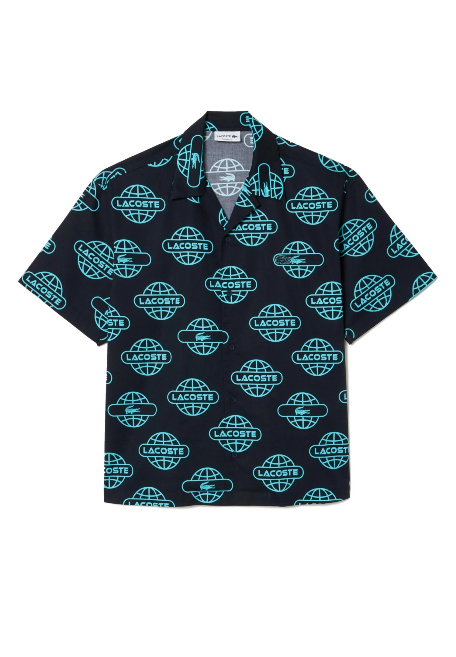 Lacoste Overhemd - Noir Bleu Qpi 1 Lacoste Overhemd - Noir Bleu Qpi