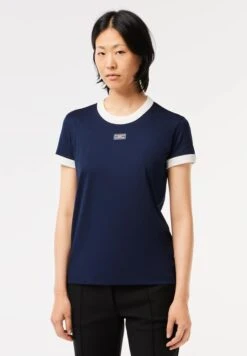Lacoste 49 Lacoste T-Shirt Print - Navy Blue Flour