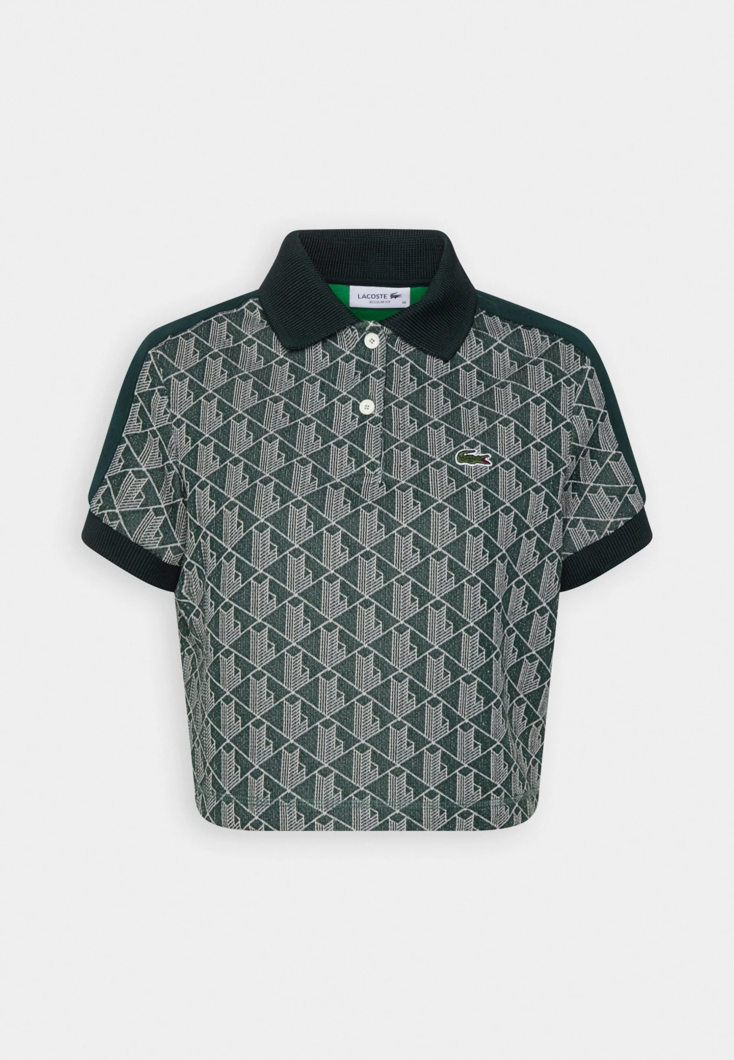 Lacoste Cropped Polo Shirt With Print - Poloshirt - Vert Beige 4 Lacoste Cropped Polo Shirt With Print - Poloshirt - Vert Beige - Afbeelding 4