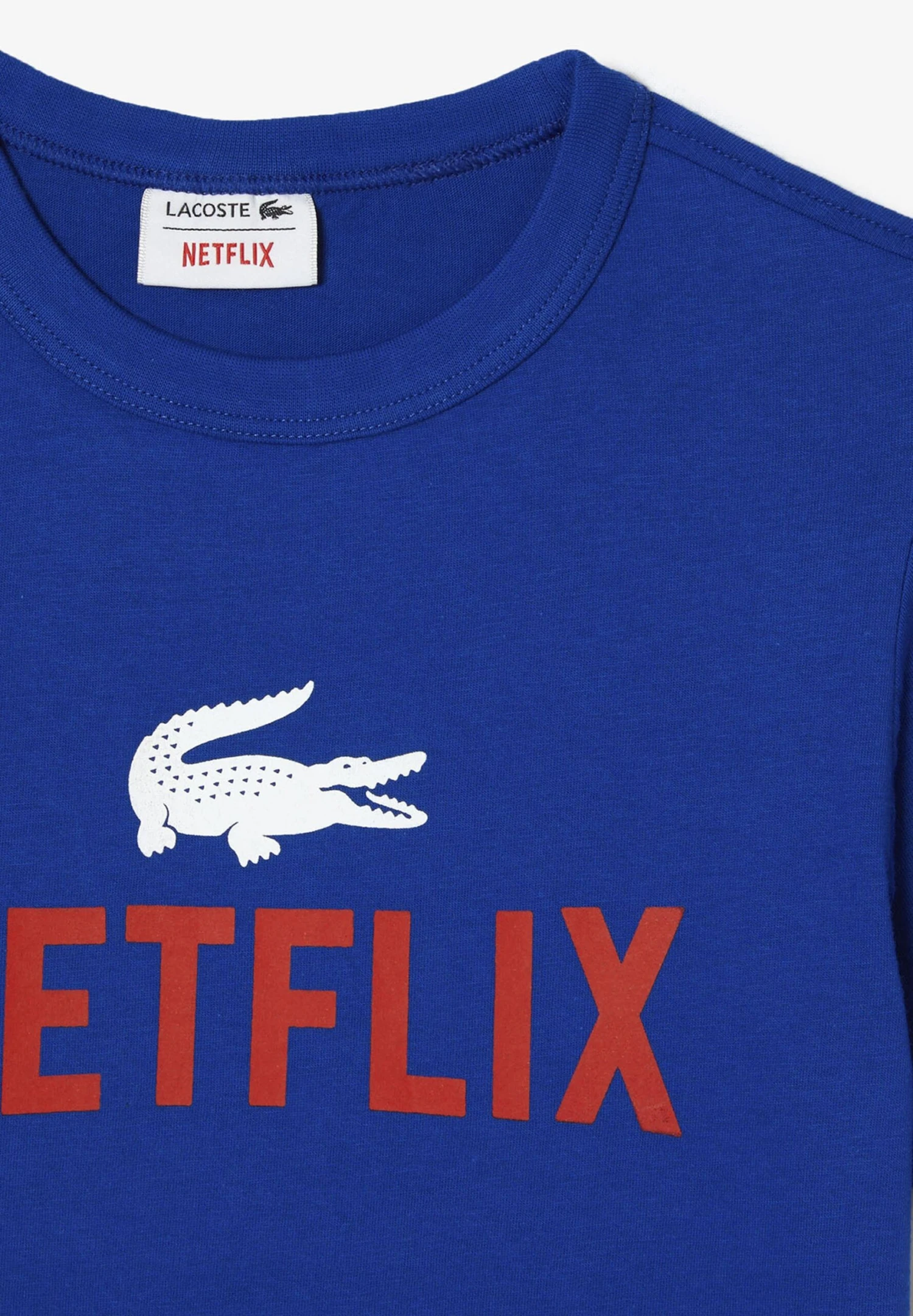 Lacoste X Netflix Unisex - T-Shirt Print - Bleu 6 Lacoste X Netflix Unisex - T-Shirt Print - Bleu - Afbeelding 6