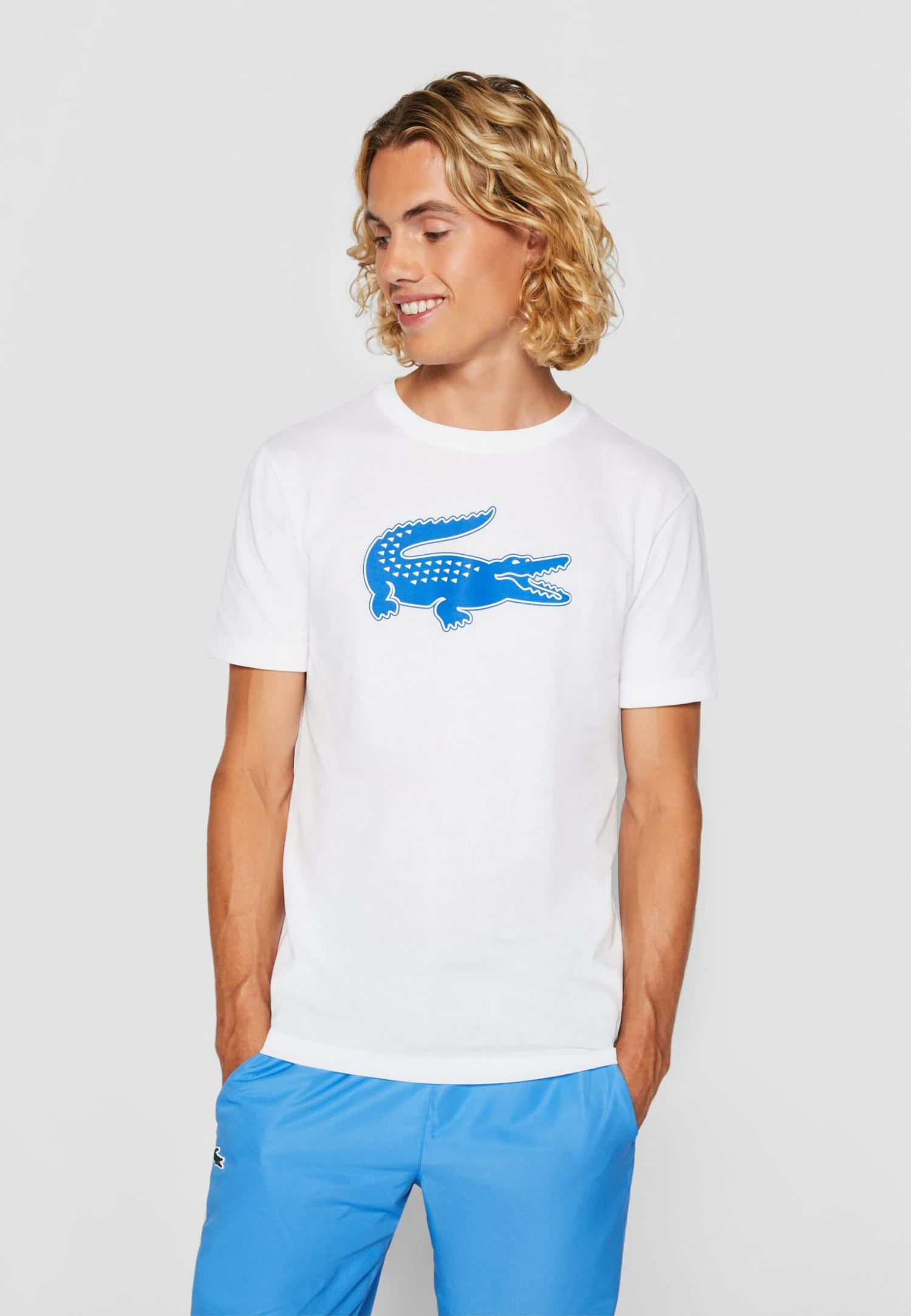 Lacoste Sport Big Logo - Sport T-Shirt - White/Kingdom 3 Lacoste Sport Big Logo - Sport T-Shirt - White/Kingdom - Afbeelding 3