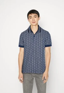 Lacoste 30 Lacoste Exclusive Monogram Polo - Poloshirt - Dark Blue/Off-White