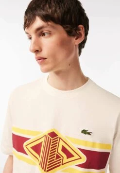 Lacoste T-Shirt Print - Blanc -Lacoste 57b017235e8d4b1a802a987f96e74c44