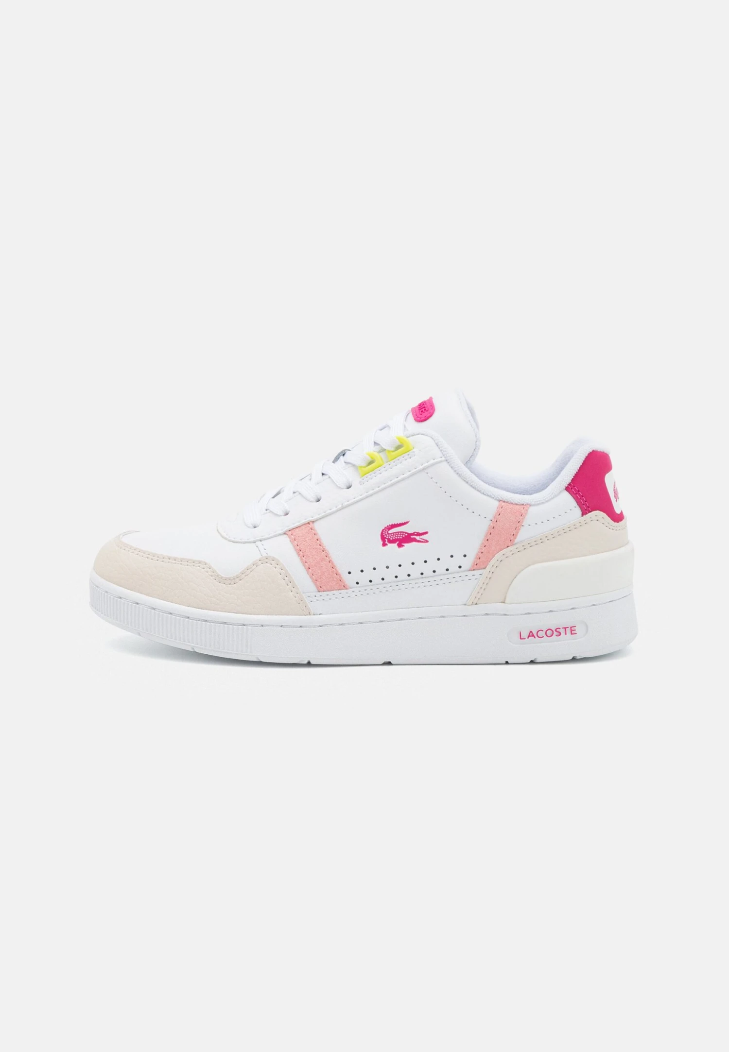 Lacoste T-Clip- Sneakers Laag - White/Pink 2 Lacoste T-Clip- Sneakers Laag - White/Pink - Afbeelding 2