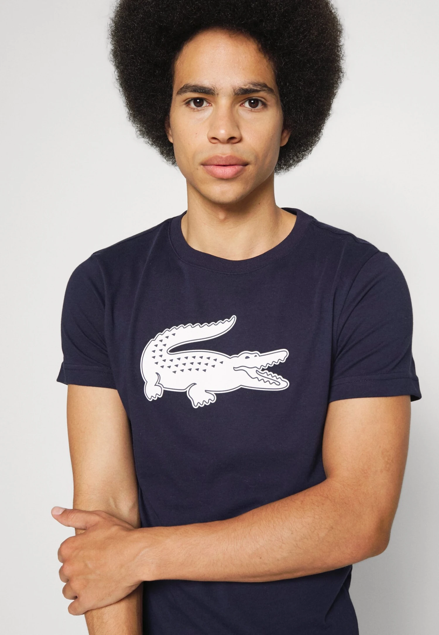 Lacoste Sport Big Logo - Sport T-Shirt - Navy Blue/White 4 Lacoste Sport Big Logo - Sport T-Shirt - Navy Blue/White - Afbeelding 4