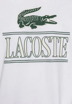 Lacoste Unisex - T-Shirt Print - White -Lacoste 5d55ab9aaf1449ddadf27303f76400a6