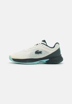 Lacoste Sport Tech Point - Tennisschoenen Voor Kleibanen - Off White/Dark Green
