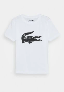 Lacoste Sport Big Logo Unisex - Sport T-Shirt - White/Black