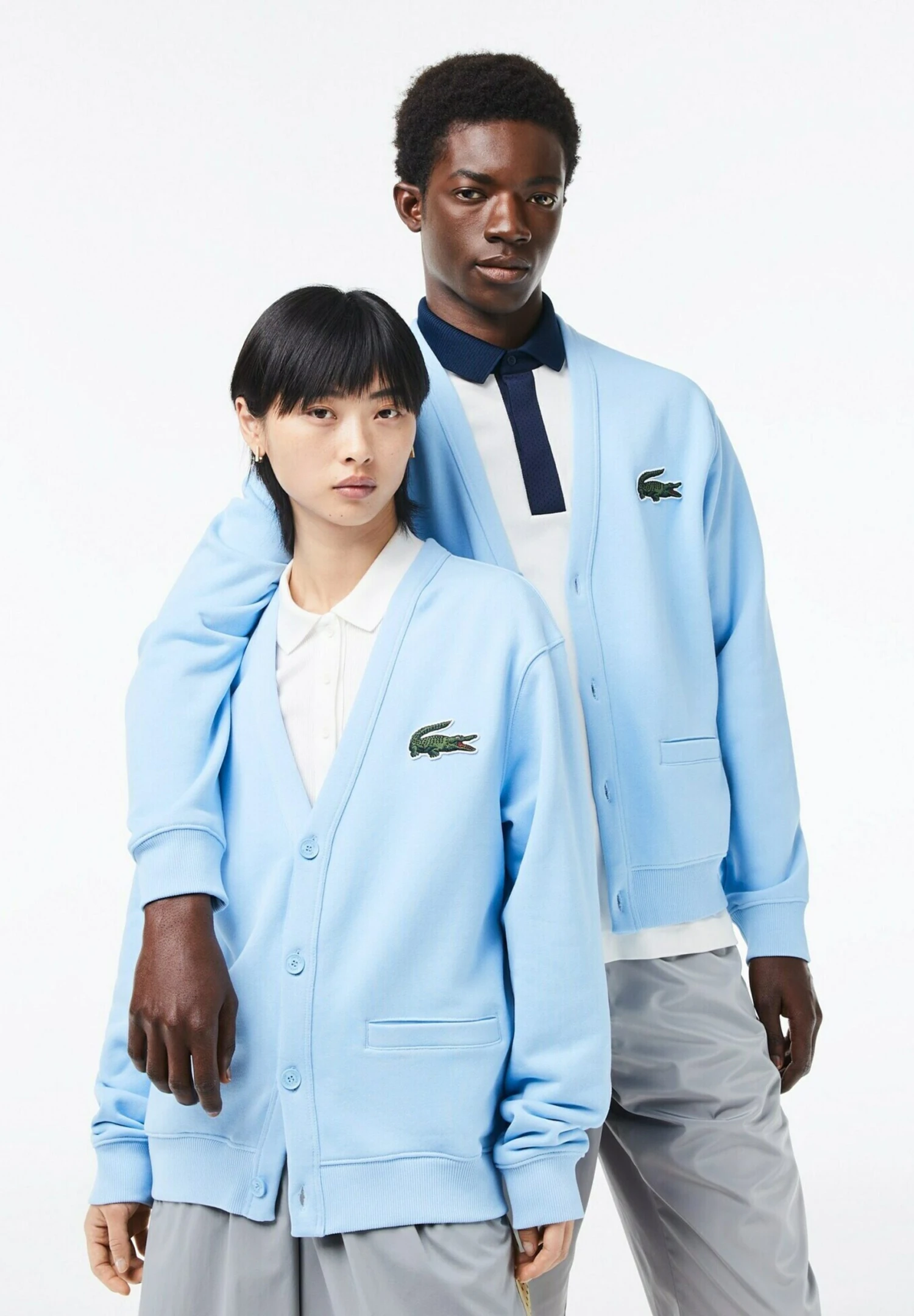 Lacoste Sweater Met Rits - Bleu 1 Lacoste Sweater Met Rits - Bleu