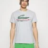 Lacoste Sport Logo Croc - T-Shirt Print - Gris Chiné