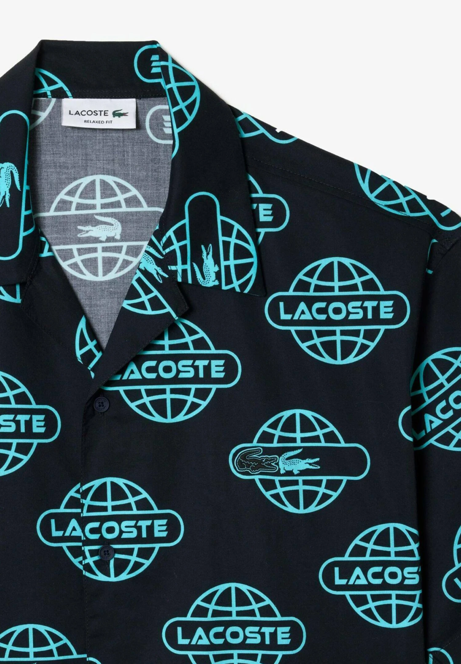 Lacoste Overhemd - Noir Bleu Qpi 2 Lacoste Overhemd - Noir Bleu Qpi - Afbeelding 2