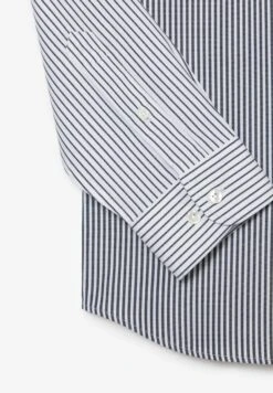 Lacoste Overhemd - Blanc Bleu Marine -Lacoste 6d2dec58edda46c698d79c8c7e908d5c