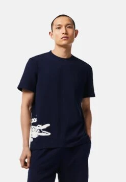 Lacoste Mit Kontrast-Auf - Pyjamashirt - Dunkelblau