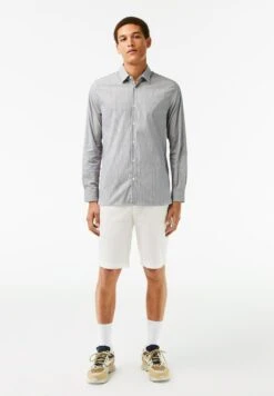 Lacoste Chemise Ml Homme - Overhemd - Blancnoir -Lacoste 73b0c71f05204ea7b39824900b67a66b