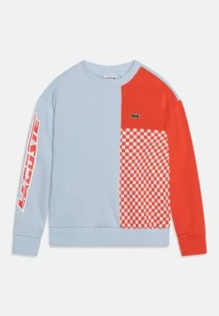 Lacoste Unisex - Sweater - Bleu Clair/Orange/Blanc