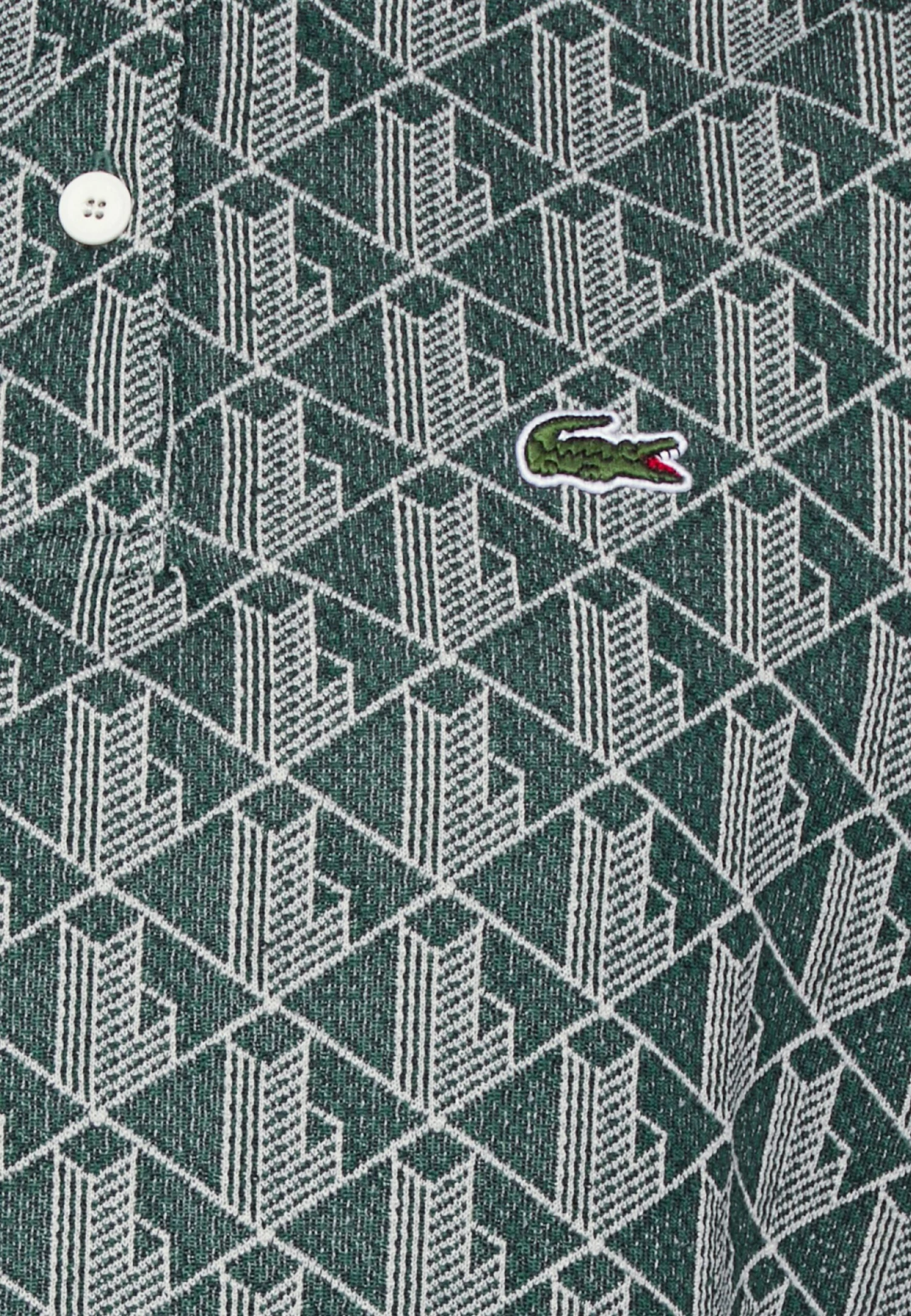 Lacoste Cropped Polo Shirt With Print - Poloshirt - Vert Beige 5 Lacoste Cropped Polo Shirt With Print - Poloshirt - Vert Beige - Afbeelding 5