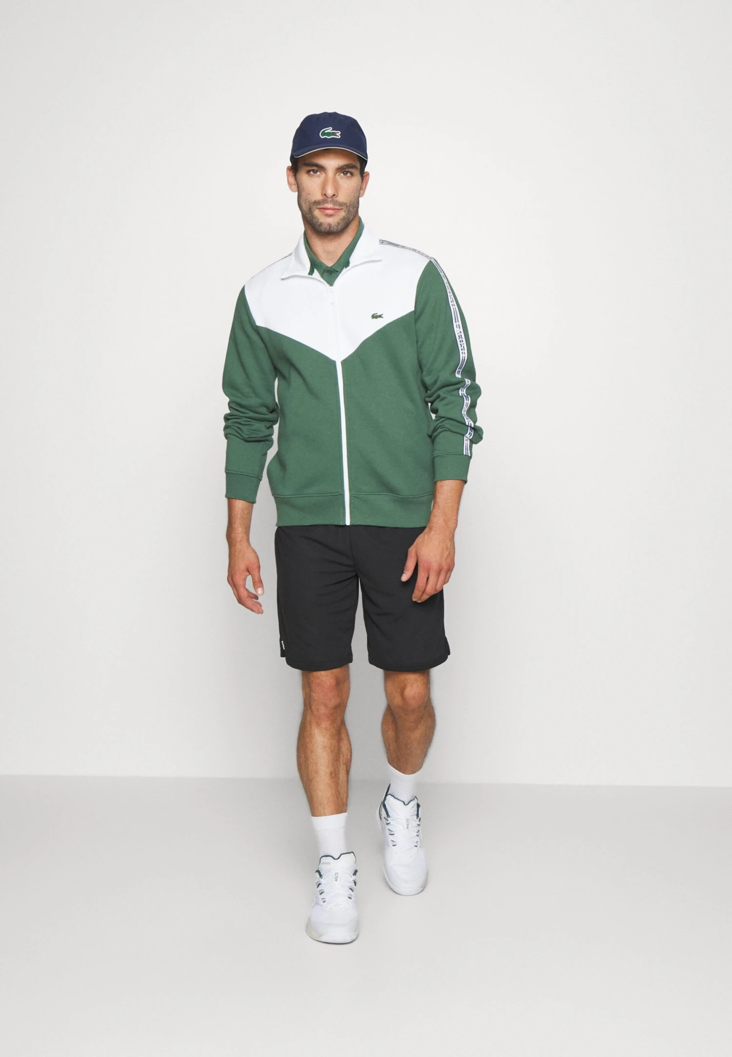 Lacoste Sport Jacket Tapered - Sweater Met Rits - Sequoia/White 2 Lacoste Sport Jacket Tapered - Sweater Met Rits - Sequoia/White - Afbeelding 2