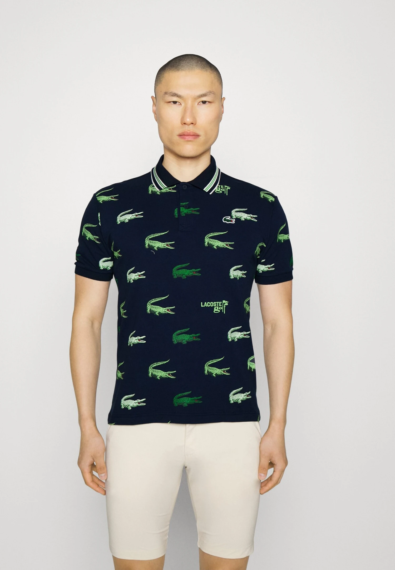 Lacoste Sport Golf All Over Print - Poloshirt - Navy Blue/Flour/Tarragon 1 Lacoste Sport Golf All Over Print - Poloshirt - Navy Blue/Flour/Tarragon