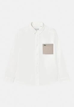Lacoste Overhemd - White/Pine Kernel