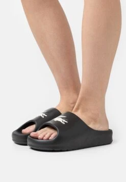 Lacoste Croco 2.0 - Badslippers - Black/Offwhite