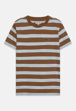 Lacoste Unisex - T-Shirt Print - Cookie/White Agrion