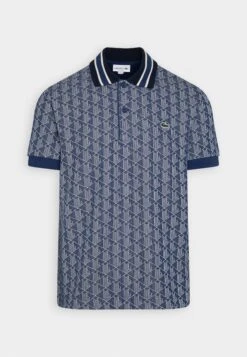 Lacoste Exclusive Monogram Polo - Poloshirt - Dark Blue/Off-White -Lacoste 894a305993794716b06b71f3d5591e42