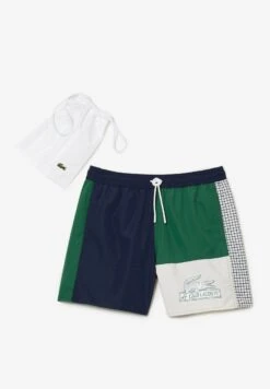 Lacoste Zwemshorts - Bleu Marine/Vert/Blanc -Lacoste 93a955be26b14179ab600e13e6237de9