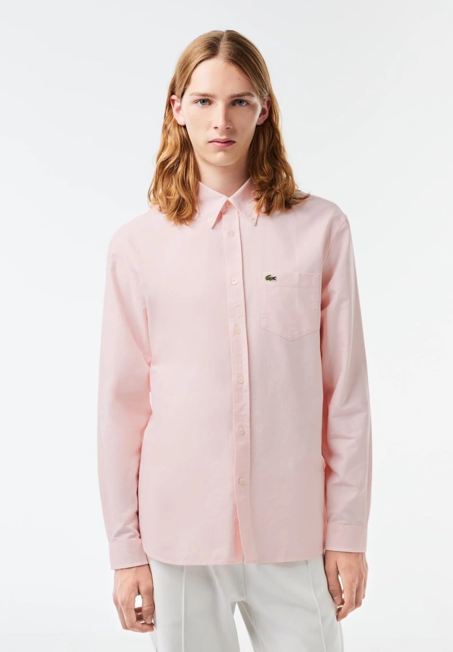 Lacoste Overhemd - Blanc Rose Pale 1 Lacoste Overhemd - Blanc Rose Pale
