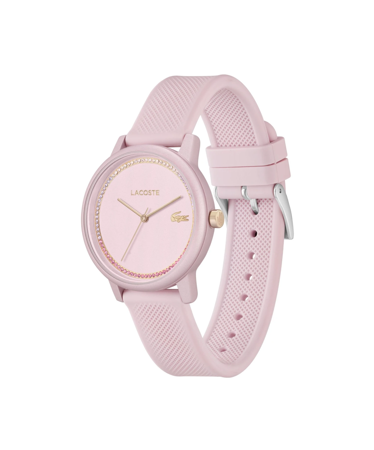 Lacoste 3H, Blush Aluminum Case, Blush Dial With Crystal Set Details, Bl - Horloge - Pink 2 Lacoste 3H, Blush Aluminum Case, Blush Dial With Crystal Set Details, Bl - Horloge - Pink - Afbeelding 2