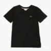 Lacoste Boy V-Neck Tee - T-Shirt Basic - Noir